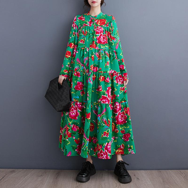 Весенне-осеннее женское платье размера плюс — фото 7