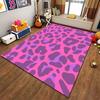 Pink and Purple Leopard Print Carpet, Modern Animal Pattern Rug Suitable for use as an anti-slip for living room bedroom sofas