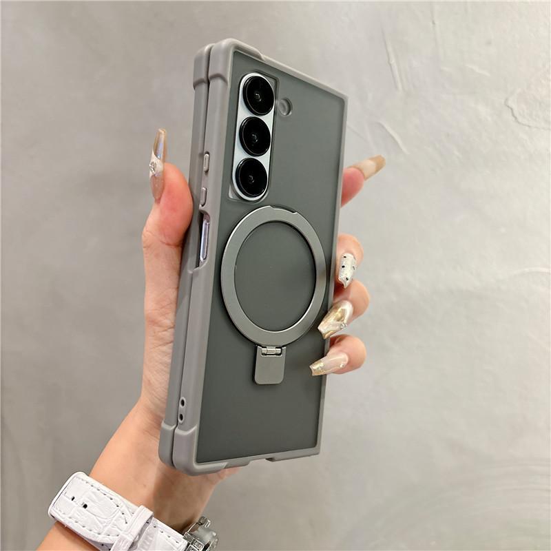 Funda de Teléfono con Soporte Metálico Giratorio Magnético Para Samsung Galaxy Z Fold 6 Fold5 Fold 4 Soporte Carga Inalámbrica Funda Resistente a Golpes