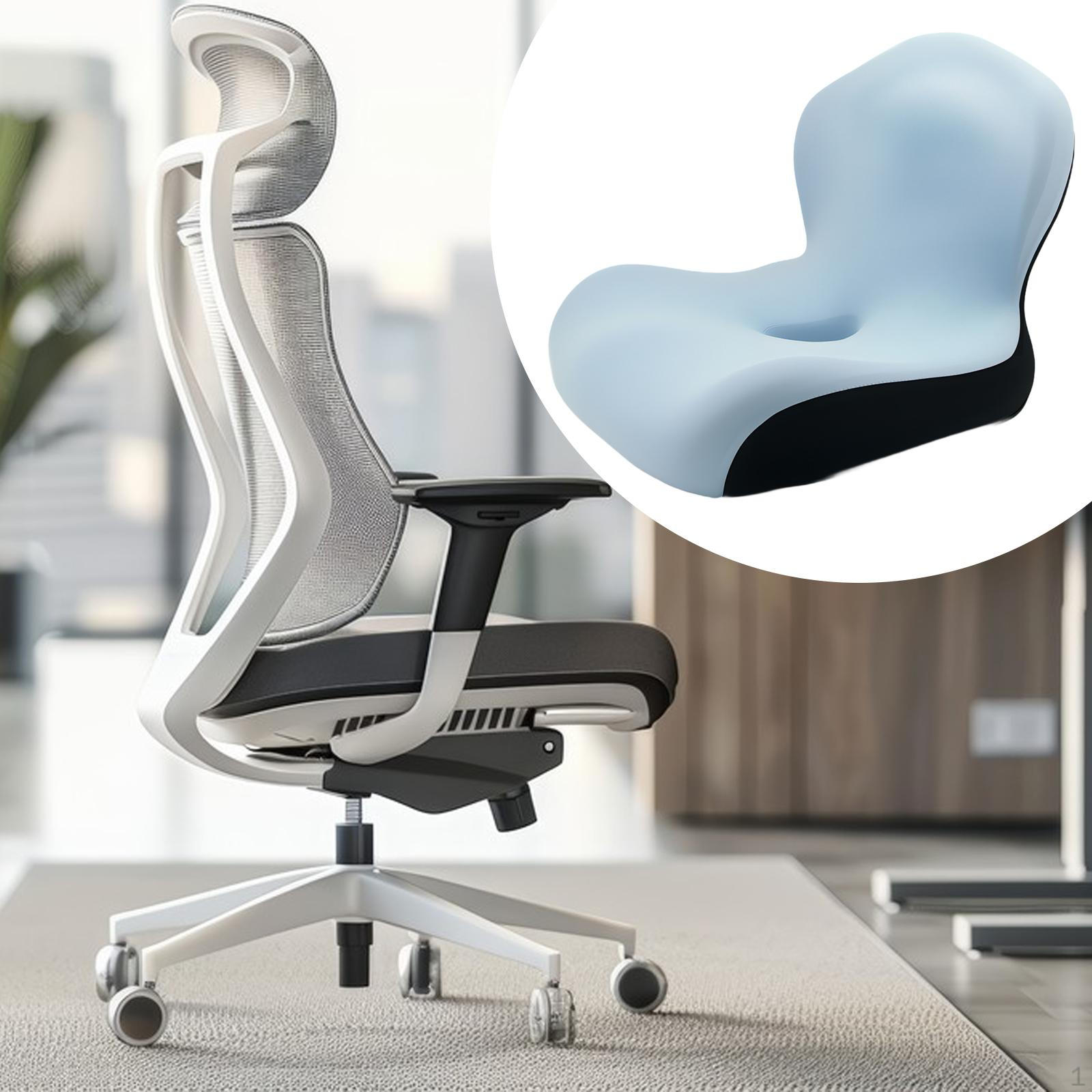 

Подушка сиденья из пены с эффектом памяти, подушка для офисного кресла, поддержка поясницы для игровых кресел синий