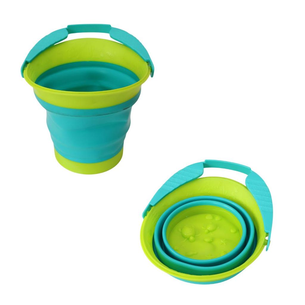 Sandbox bucket foldable Round XL - green