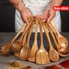 10 STÜCK Natürliche Holzlöffel – Küchenutensilien zum Rühren, Mischen & Servieren – Langlebige, splitterfreie Holzspatel & Schöpfkellen