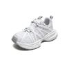 Platform Dad Shoes Women's Spring and Summer New Leather Splicing Mesh Breathable Versatile Casual Sports Shoes