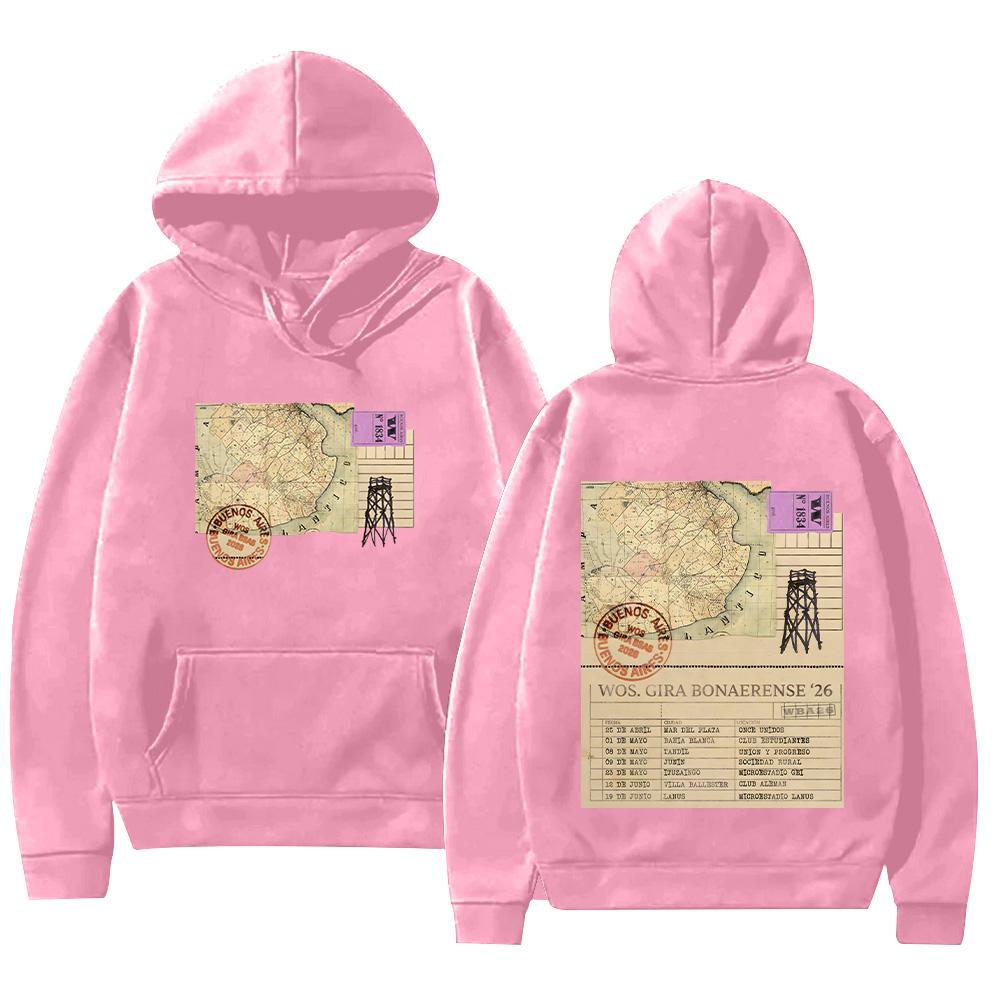 WOS.GIRA BONAERENSE '26 Hoodies Rapper WOS Merch Clothes Men Women Pop Music Fashion Streetwear High Street Pullovers