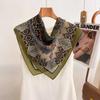 68×68cm Floral Print Scarf Floral Print Paisley Print Scarf Elegant Soft Neck Scarves  for Women