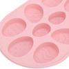 Multi Functional Easter Egg Shaped Cake Mold Silicone Chocolate   Baking Mold Accessory(Blue Grey )