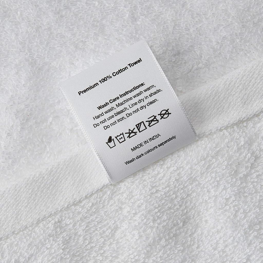 100% Cotton 4 Piece Hand Towel Set, 500 GSM (White)