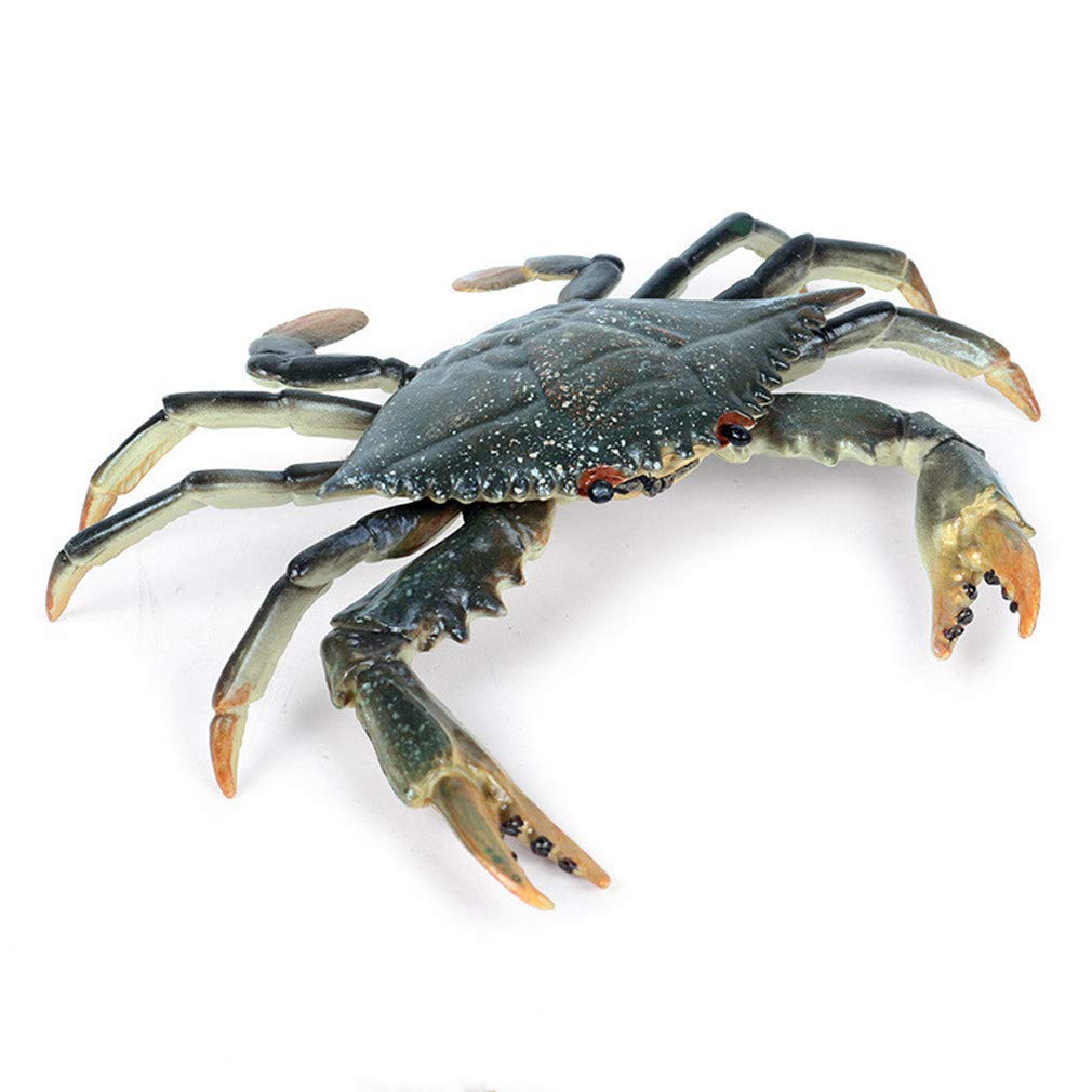 Plastic Crab Lifelike Marine Animal Imitation Crab Tabletop Gift Model, Figurine, Decoration, Ornament, (Black)
