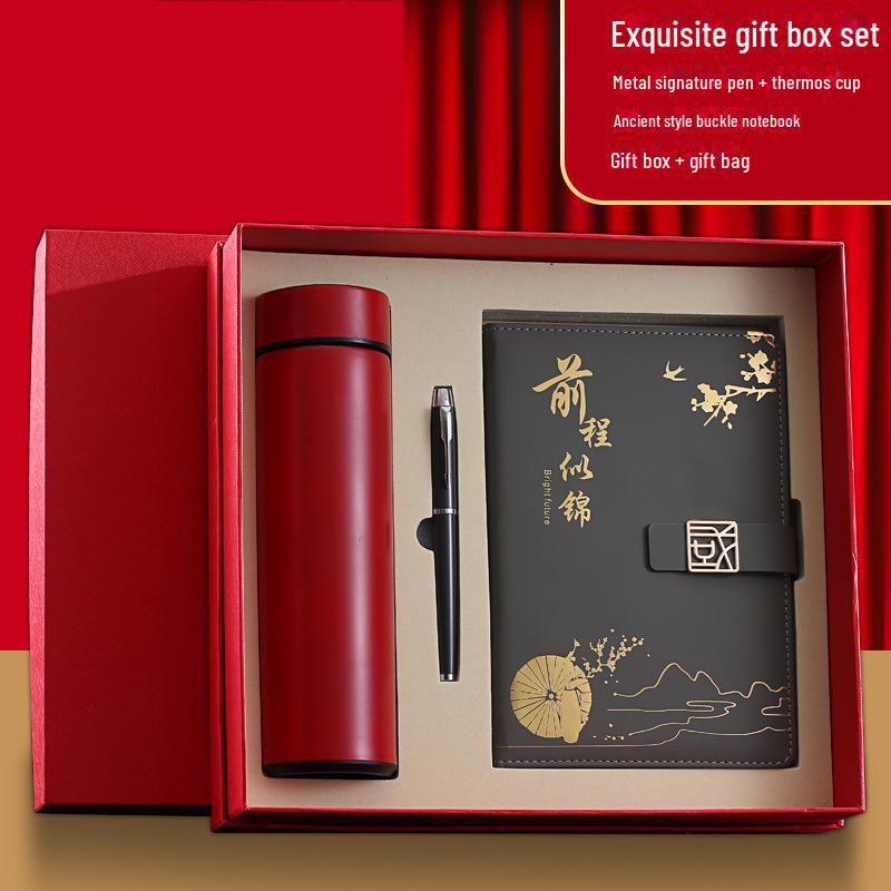 A5 Trendy Thickened Notebook & Inspirational Student Diary Gift Set