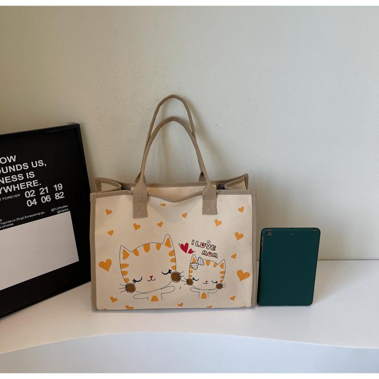 

Новая холщовая сумка для студенток, классная, на плечо, для поездок на работу, большой вместимости, нишевая сумка-мессенджер, сумка-тоут бежевый