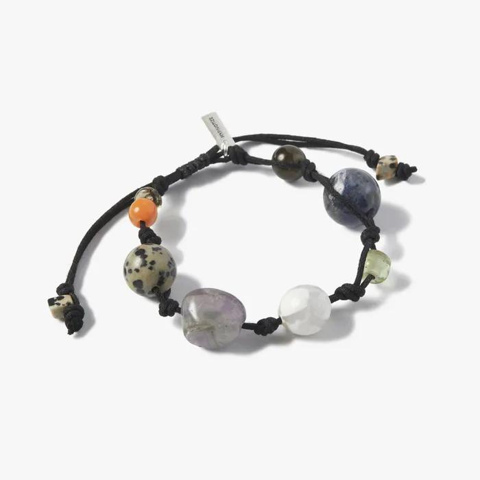 GEMSTONE STRING BRACELET_VER. 02_BLACK