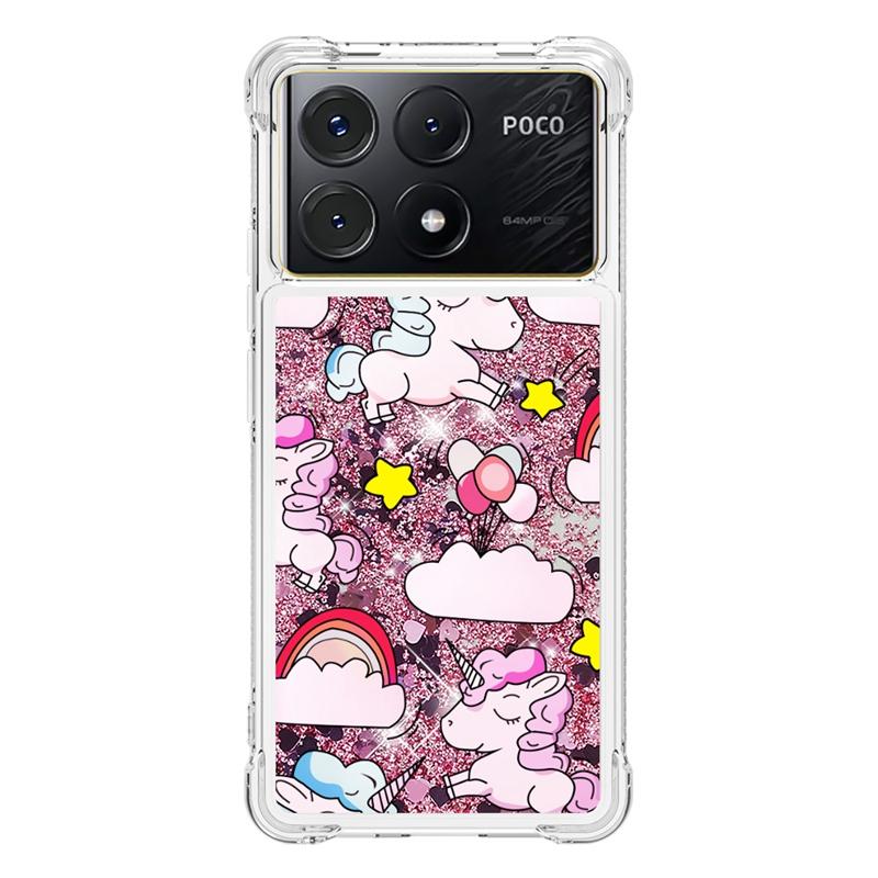 X6 Pro Case On For Fundas Xiaomi Poco X6 Pro Cover Glitter Dynamic Liquid Case For Xiomi Xiaomi PocoX6 X 6 Pro Phone Cases Etui