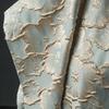 50x145cm Gyllene Silkesblomma 3D Jacquardtyg Präglad Textur Broderi Kinesisk Stil Cheongsam Klänning Sy Material