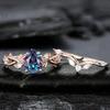 Three Heroes Zircon Inlaid Seven-Color Alloy Couple Ring for Women