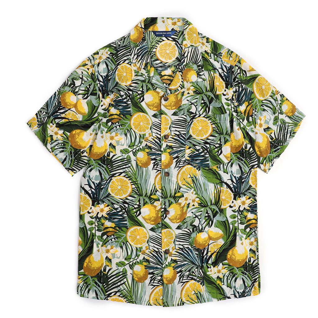 Hawaiian beach shirt casual shirt men's loose short-sleeve shirt
