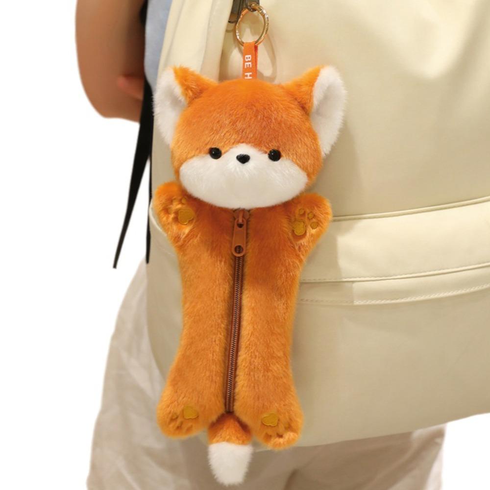 Cute Animal Plush Pencil Case Cartoon Makeup Bag Zipper Stationery Pouch  Award Gifts
