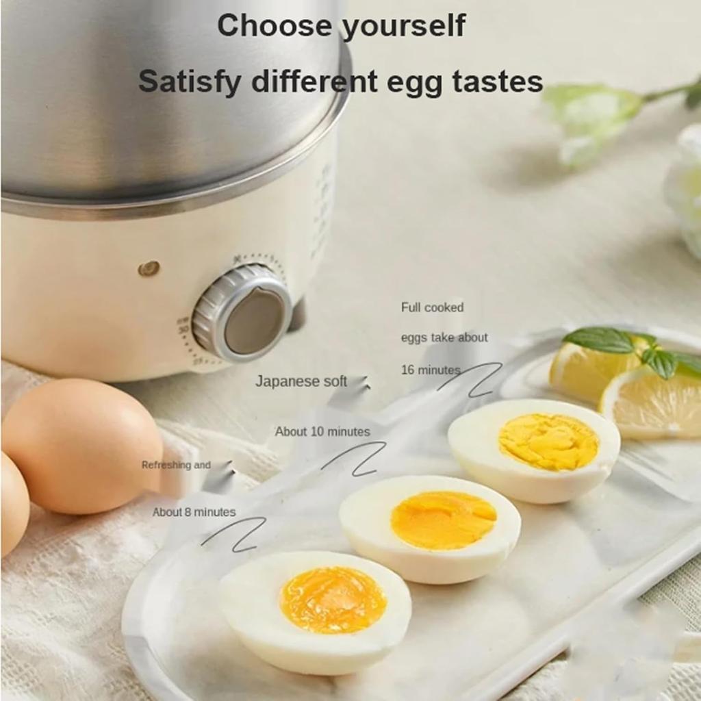 360W Electric Egg Boiler Breakfast Machine, Automatic Steamer Multicooker Egg Cookers, Egg Custard Steaming Cooker with Timer, 220V
