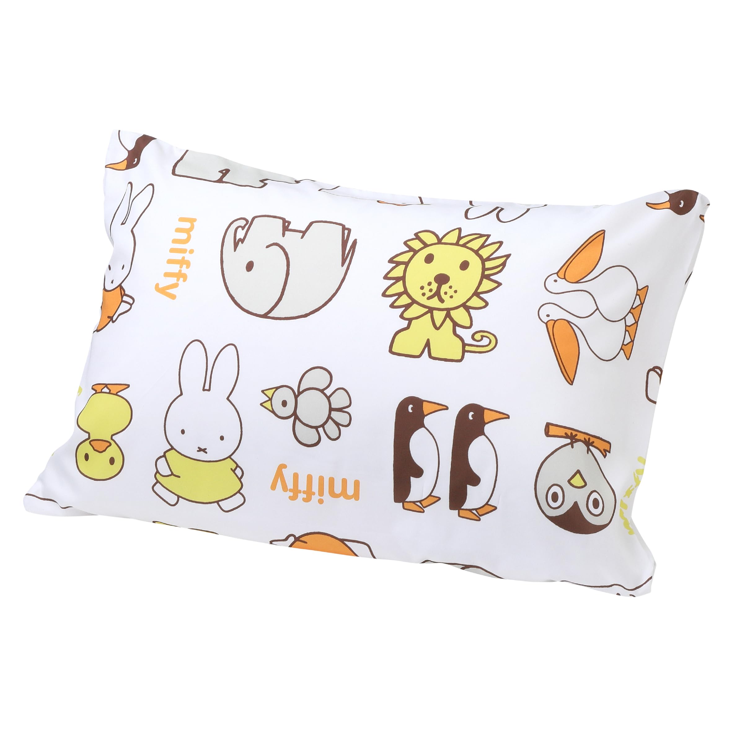 

nishikawa Miffy Pillow Case Pillow Cover Compatible with 63x43cm pillow size Washable Inner Cover Type DB2452ZC Orange SJ03980406 [Nishikawa]