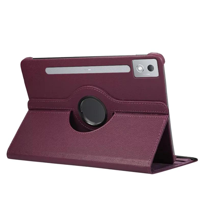 Pour Lenovo Xiaoxin Pad Pro 12,7 Pouces Étui en Cuir Rotatif à 360 Degrés avec Fonction Veille/Réveil TB373FU/TB375FC Funda Xiaoxin Pro12.7 2025 violet
