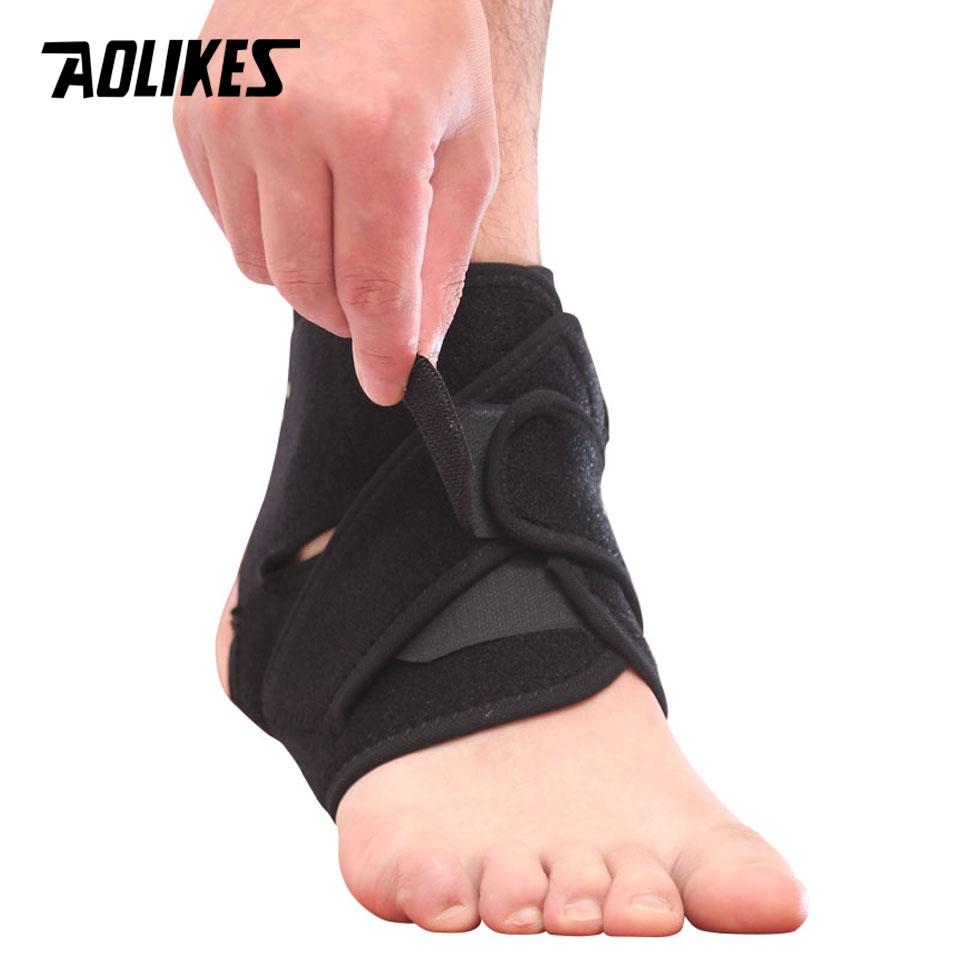 Aolikes Adjustable Ankle Support Brace Breathable Protector for Football Basketball Sports Tobillera