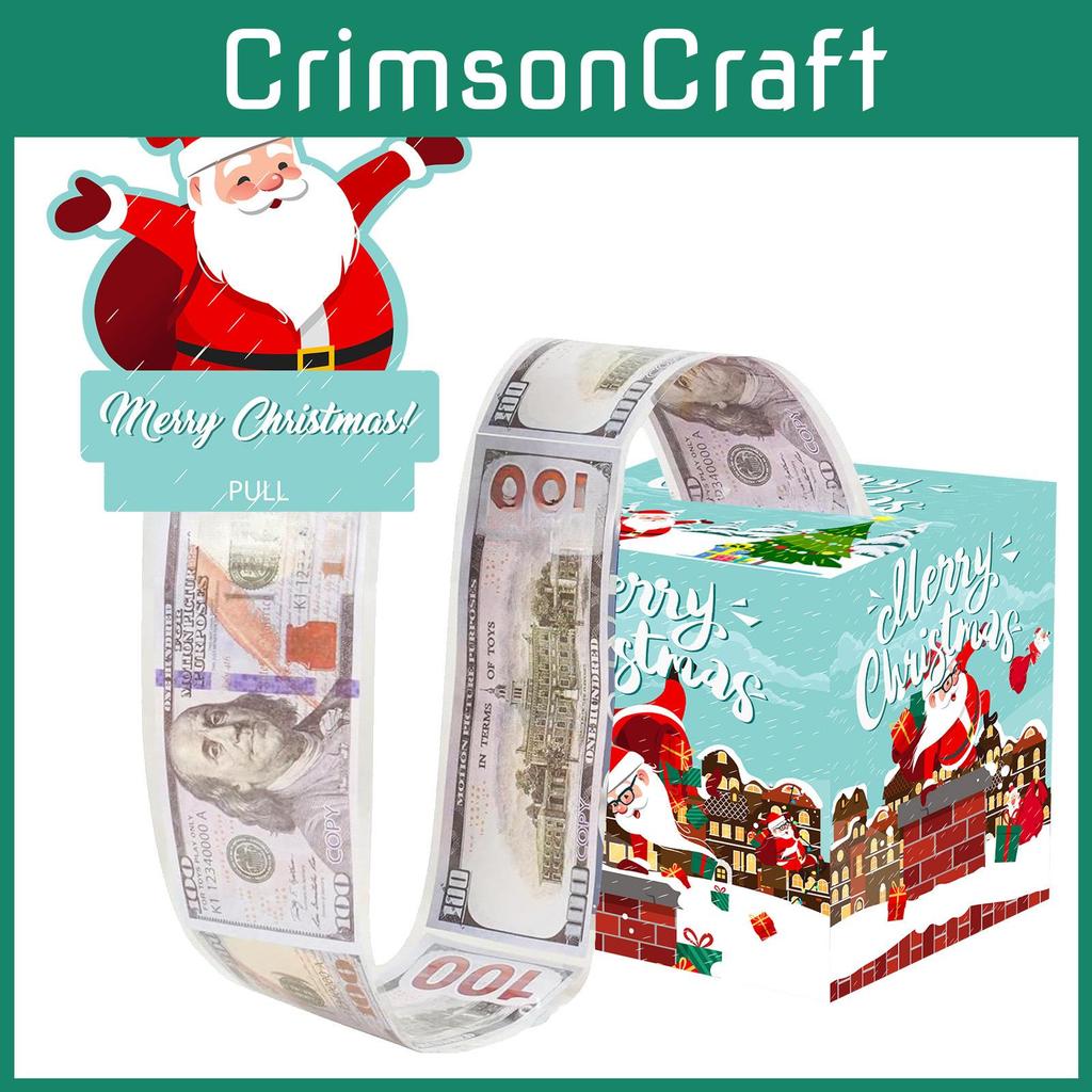 Christmas Santa Blue Holiday Scene Prop With Surprise Money Container For Party Decorations