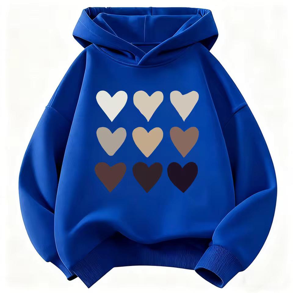 Kinder Niedlicher Herz-Harajuku-Hoodie - Jungen & Mädchen Herbst/Winter Lässiger Pullover