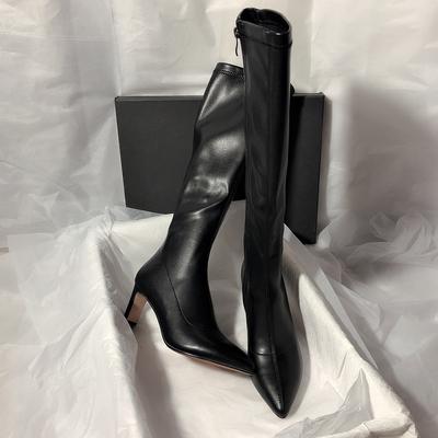 High-heeled Temperament Pointed-toed Thin Boots Knight Retro High Boots Korean Version Versatile But Knee Boots