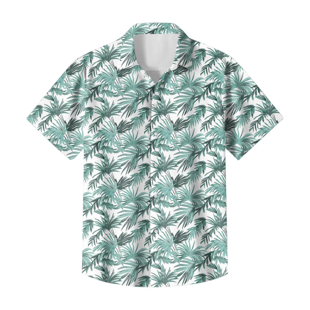 Men's Casual Fashion Printed Short-Sleeve Shirt