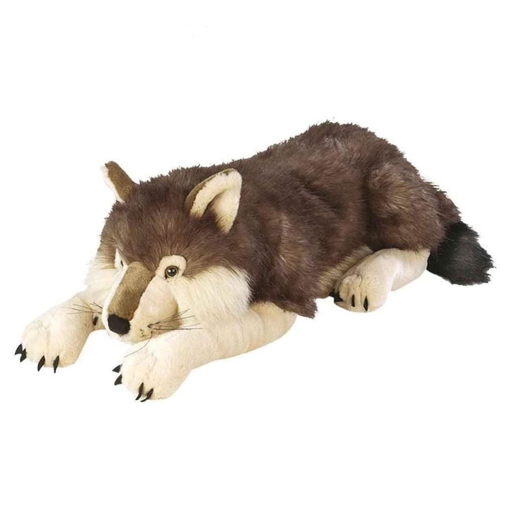 Wild Republic Wolf Plush Toy Jumbo Soft Animal Body Pillow Cushion Extra Large W37 X D96 X H25cm 82332