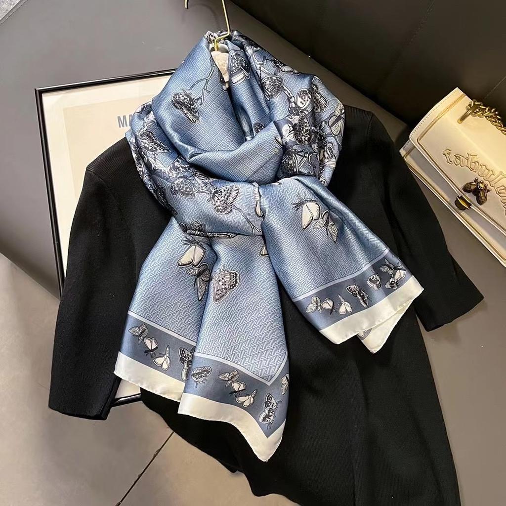 Hangzhou Seidenschal für Damen Vielseitiger modischer langer Überwurf für Frühling und Herbst für den Winter Dünner hochwertiger Schal