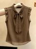 Specially for Retro Polka Dot Bow Lace-up Shirts, New European and American Temperament Versatile Tops