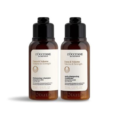 Hacim Gücü Deneme Boyu Şampuan Saç Kremi Erkekler için Bitkisel formüle ve L'OCCITANE & hacim ve güç katar (Seyahat & Kurulum) - hacim, esneklik, saç.