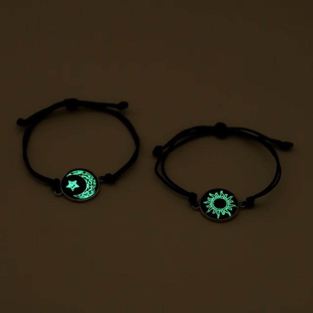 Adjustable Couple Bracelets Sun Moon Hand Chain New Braided Bracelet Couple Jewelry Gift