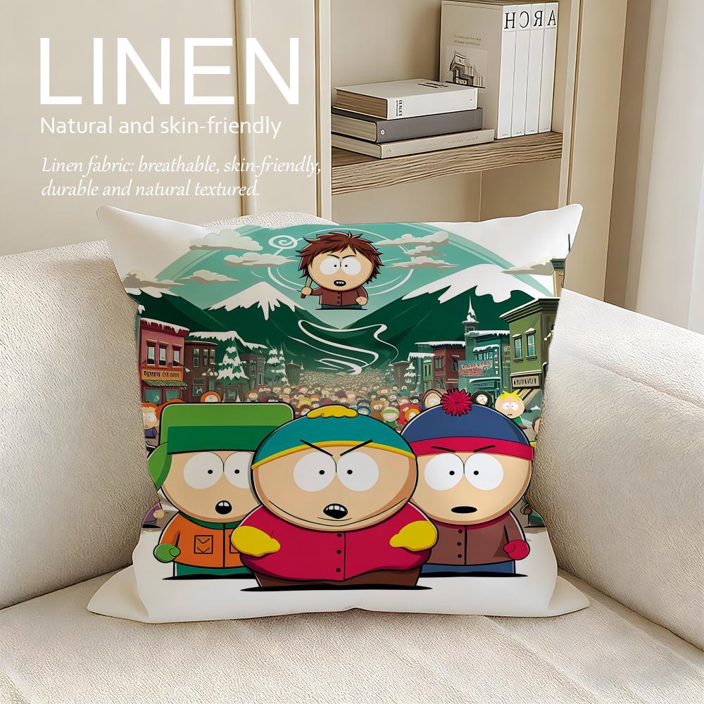 Animation South Park Cushion Cover Pillowcase Set Pcs x x Breathable Washable Sofa Cushion Cover