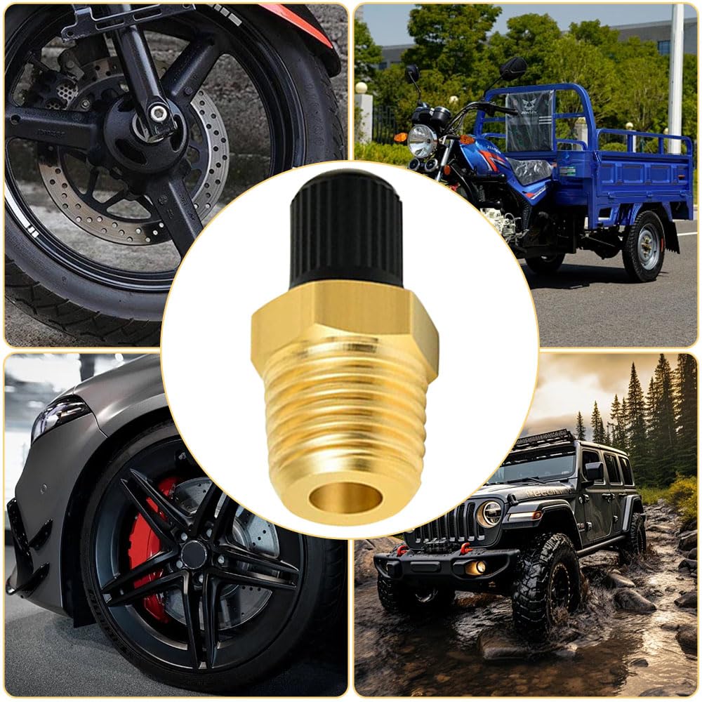 Tire Air Valve, American Air Valve, Brass Air Valve Tank Adapter Kit, 1/4 NPT,