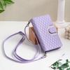 Checkered Glitter Crossbody Leather Zipper Wallet Cards Solt Case for Google Pixel 9 Pro 8A 8 7A 7 6A 6 Lanyard Flip Book Cover