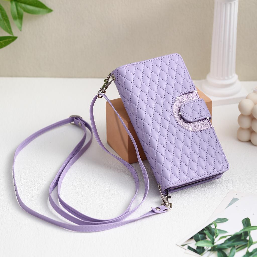 Checkered Glitter Crossbody Leather Zipper Wallet Cards Solt Case for Google Pixel 9 Pro 8A 8 7A 7 6A 6 Lanyard Flip Book Cover
