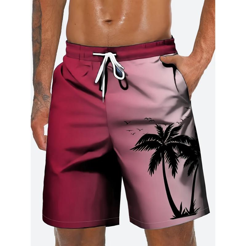 Summer Hawaiian Beach Shorts For Men 3D Printed Coconut Trees Graphic Swimming Trunks Women 2025 New Fashion Board Shorts Pant