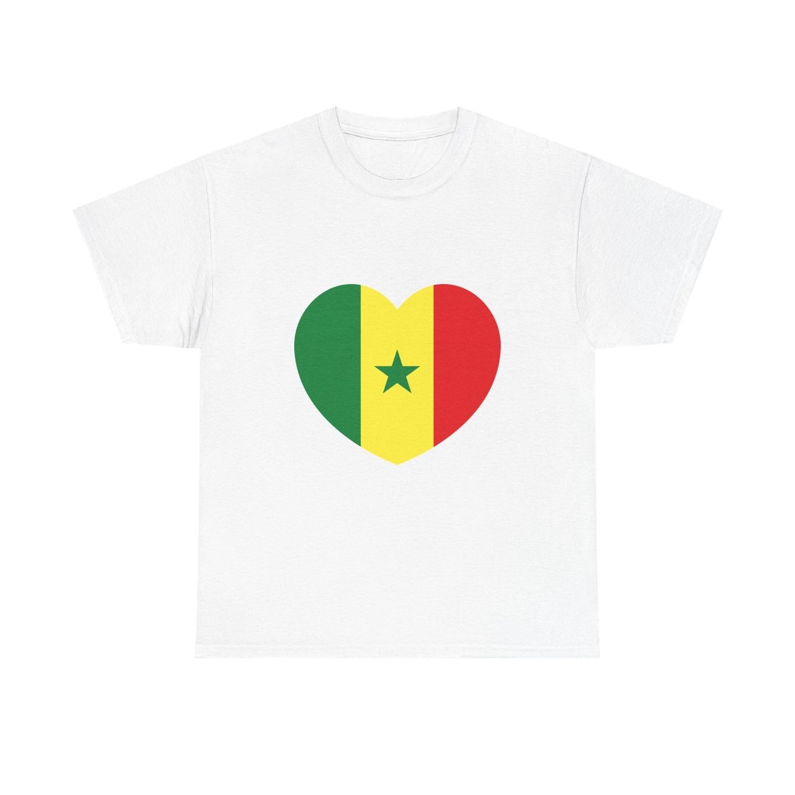 Heart Flag of Senegal - T shirt L
