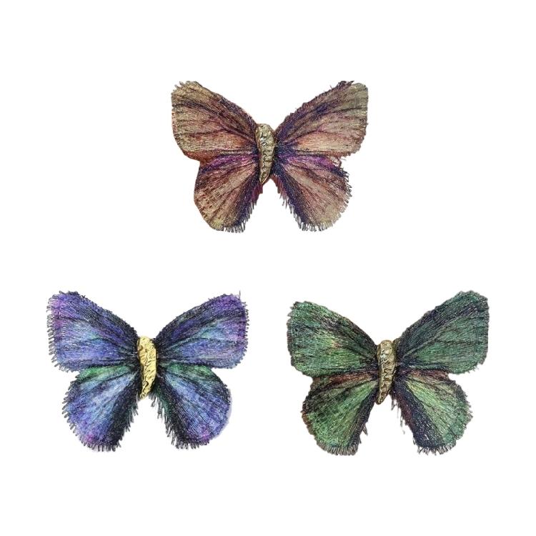 Stilvolle Bestickte Schmetterlingsbrosche Damenbekleidung Dekoration Schal Pin Accessoire Schmuck für Anzüge und Schals