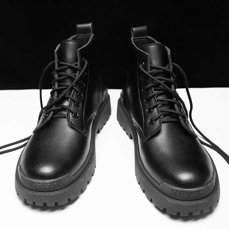 Newest Men Leather Boots Winter Shoes Men Cowhide Motorcycle Designer Outdoors Ankle Boots For Man Military Tactical Big Size 38-47