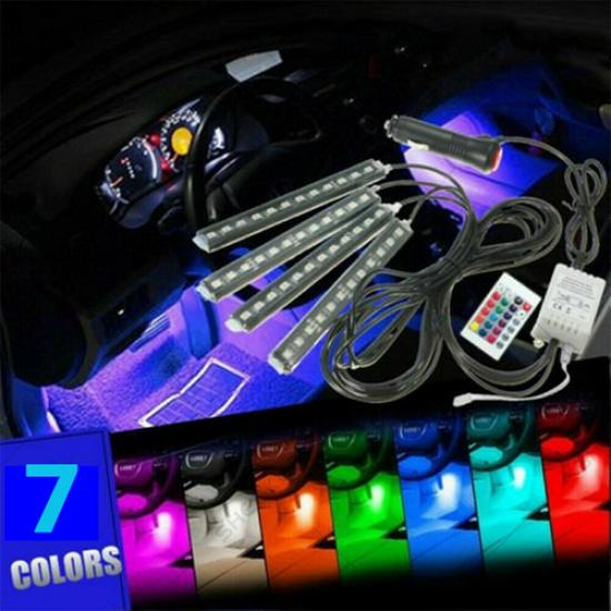 Parts Accessories RGB-LED Lights Car Interior Floor Decor Strip Lamps Atmosphere