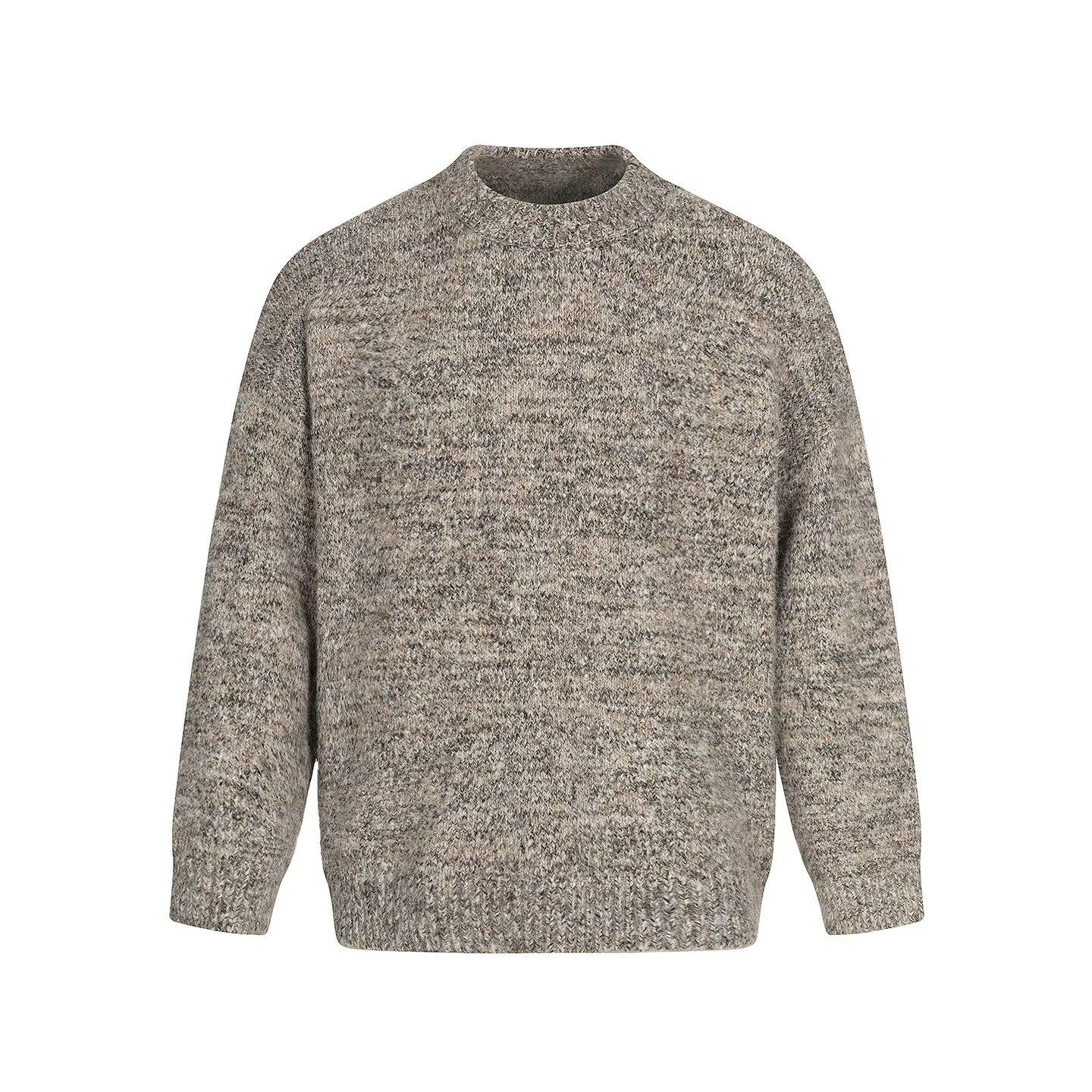 

Unisex College Style Maillard Wool Sweater Coat for Kids - Autumn Winter Japanese Retro Knitwear XL