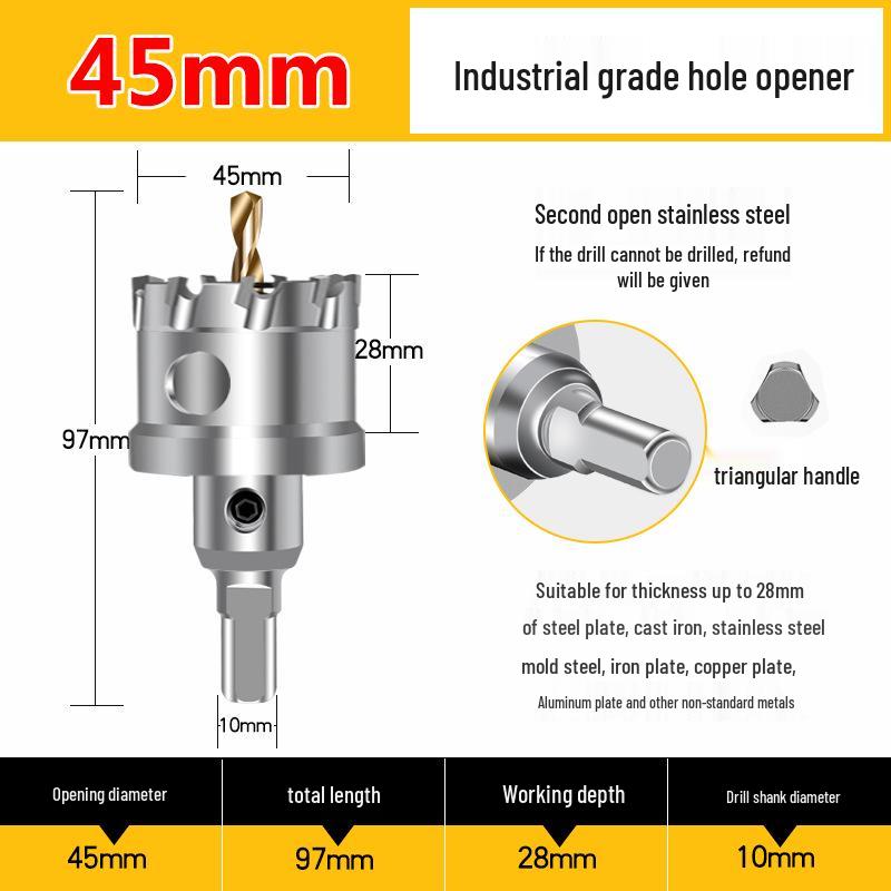 Stainless Steel Alloy Drill Bit for Wood & Metal Hole Expansion
