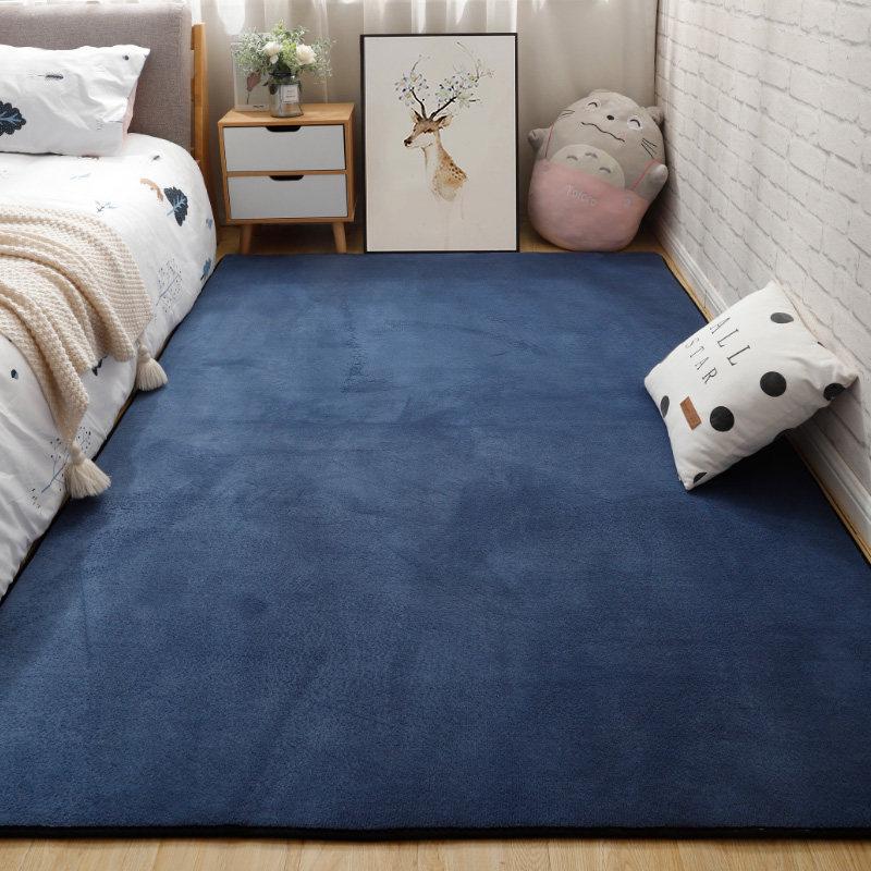 Tappeto Antiscivolo in Pile di Corallo Monocolore - Tappeto Morbido a Pelo Corto per Camera da Letto e Soggiorno