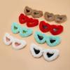 New Fashion Glasses Plush Love Sunglasses Peach Heart Dance Party Funny Heart Sunglasses