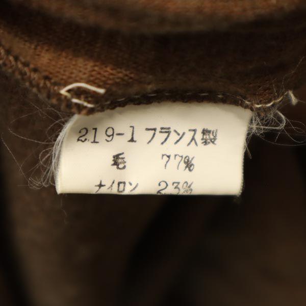 BALENCIAGA French wool blend Long sleeve one piece 38 Brown Women Used
