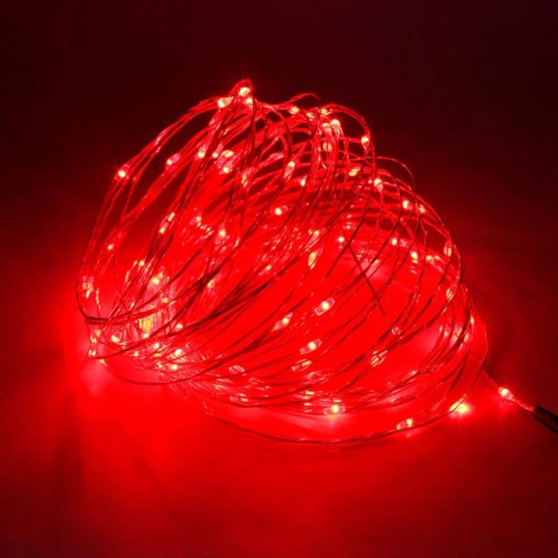 LED String Lights Atmosphere Small Colored Light USB Battery Powered Fairy Lights For Christmas Outdoor Room Festival Decor