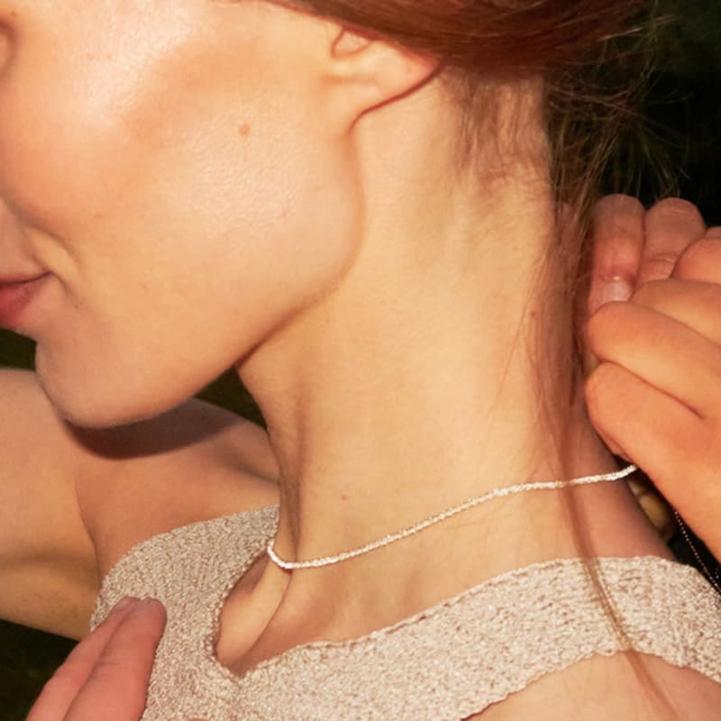 OURPIERRE FLASH NECKLACE SILVER