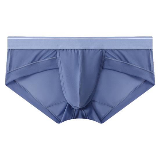 Men Briefs Summer 3D Pouch Solid Color Soft Sheer Breathable Comfortable Stretch Quick Drying Male Triangle Bikini Underwear